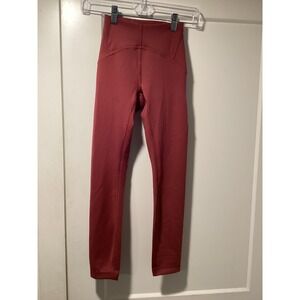 Lululemon In Movement High Rise Tight‎ 25 Everlux Leggings Dark Terracotta Red 0